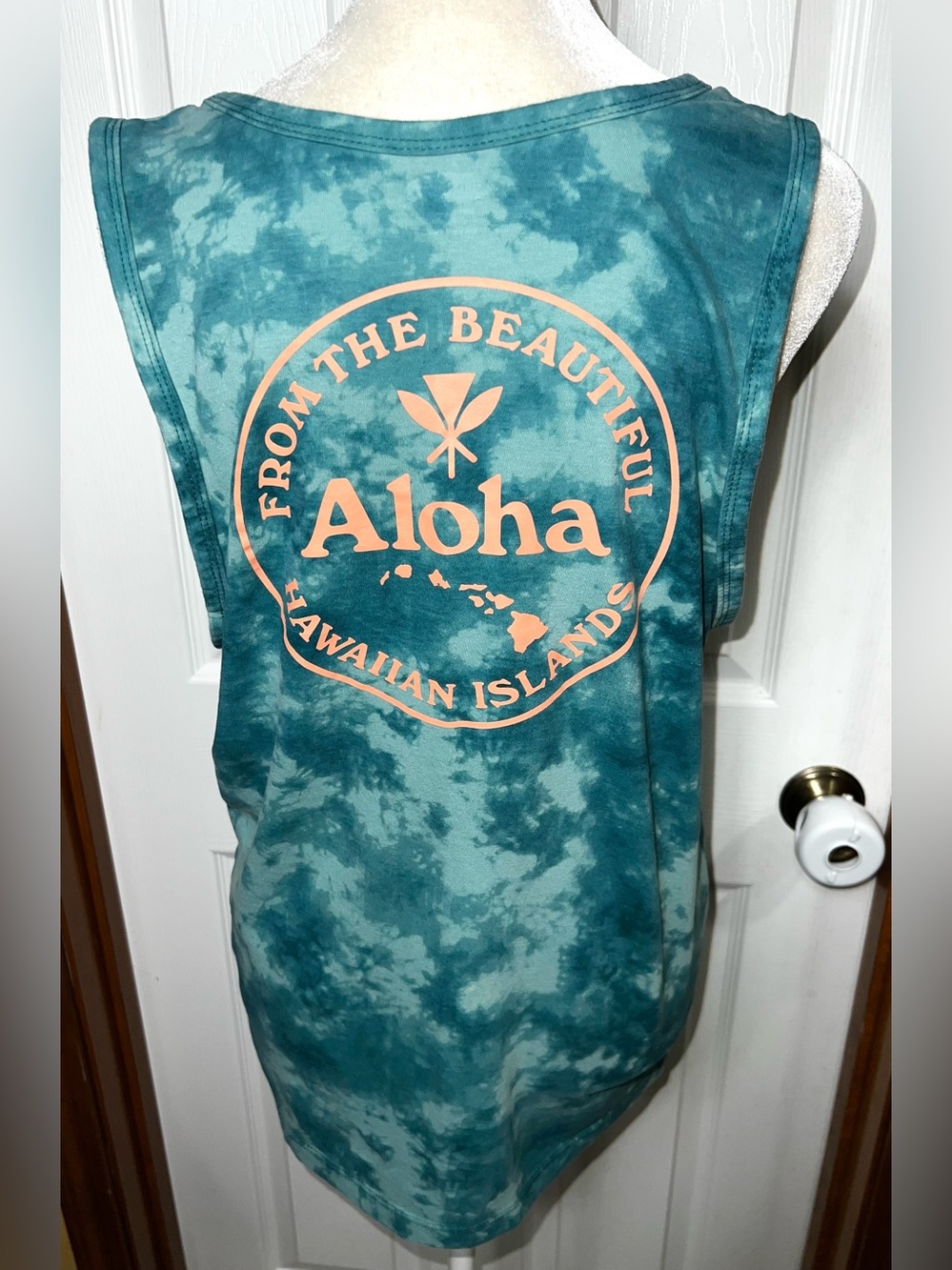 Old Navy Tank Top Graphic Tank Top Lightweight Teal Tie Dye Women’s S